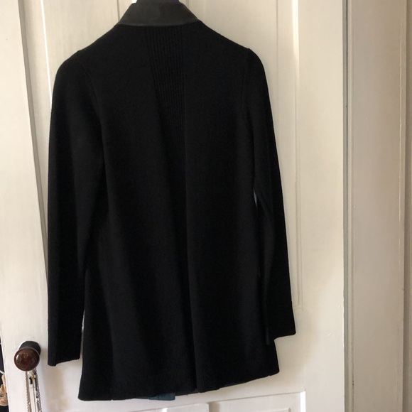 PER SE by CARLISLE • Genuine Suede Leather & Knit Car Coat / Long Jacket - Picture 11 of 16